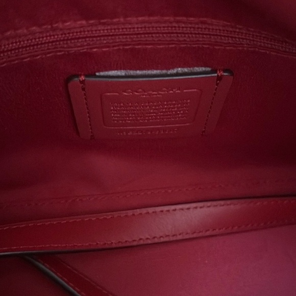 Coach Rowan Satchel in Signature Canvas (Brown and Red) - Picture 4 of 6